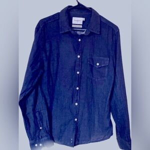 Men’s Goodfellow Denim Button Front Long Sleeve Shirt